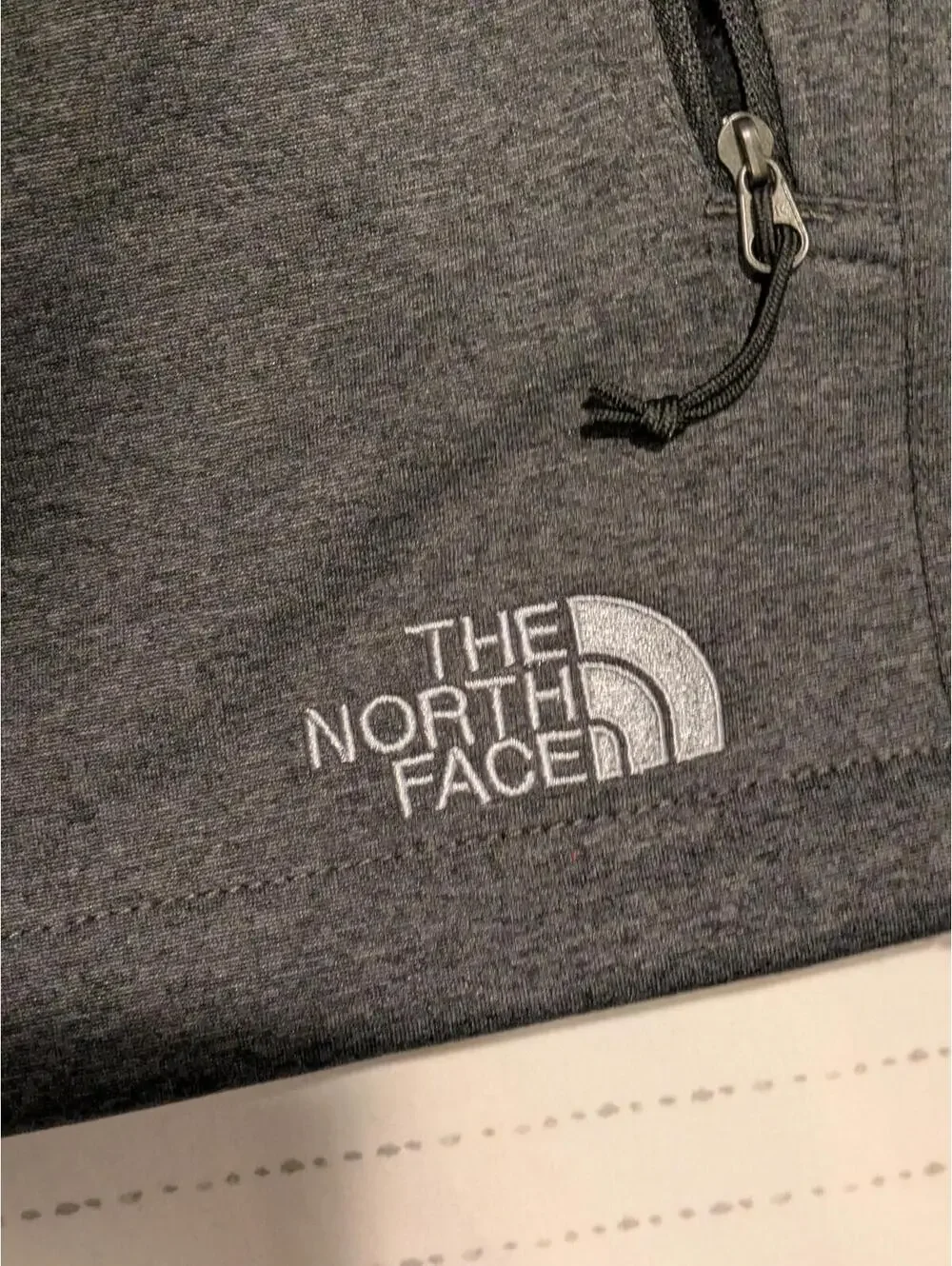 The North Face Gray Softshell Fleece Lined Full Zip Vest Outdoor Hiking Mens XL